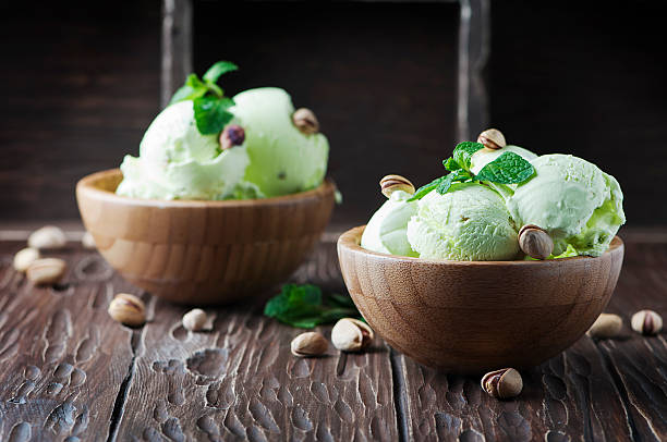istock Pistachio icecream with mint and nuts 514576824