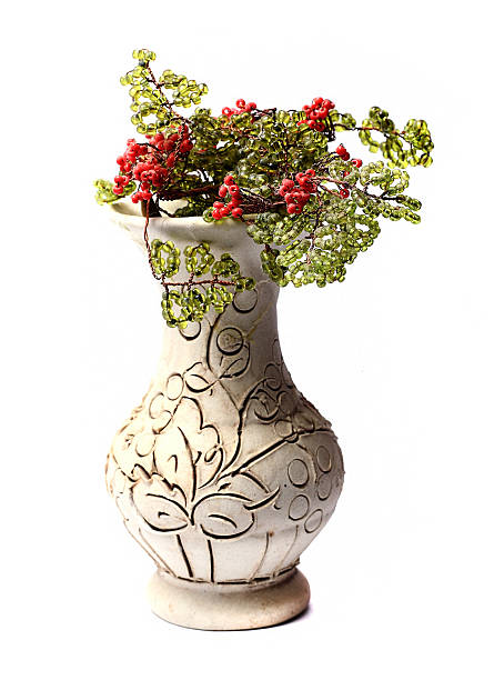 istock old clay vase for flowers on a white background 514577922