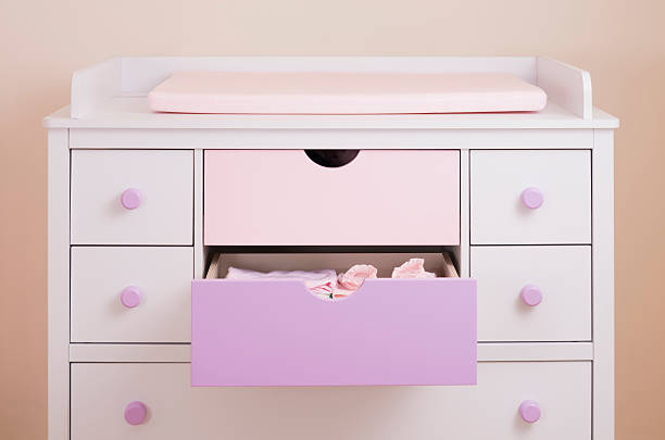 Nursery furniture baby chest of drawers dresser child diaper changing.
