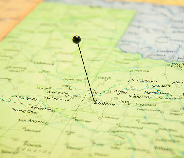 istock Travel Road Map Of Abilene Texas 514585433