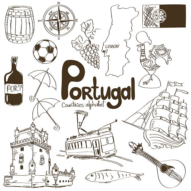 ilustrações de stock, clip art, desenhos animados e ícones de coleção de ícones de portugal - vinho do porto