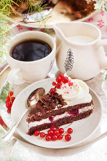 istock Piece of fresh homemade Black Forest cake 514586099