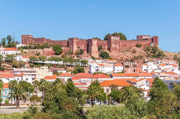 Panoramic view of Silves, ancient city in southern Portugal