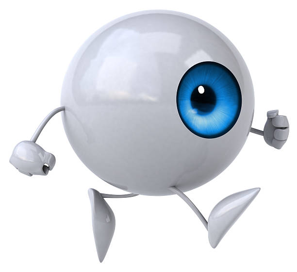 divertido olho - eyeball human eye magnifying glass three dimensional shape imagens e fotografias de stock