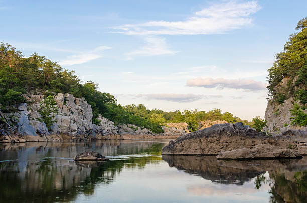 Potowmac River at Great Falls National Park Peaceful scene at Great Falls National Park potomac river photos stock pictures, royalty-free photos & images