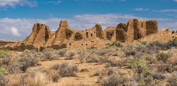 Pueblo Bonito indian ruins at the Chaco Culture National Historical Park in New Mexico