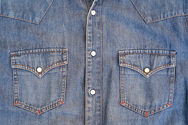istock Close-up of a denim shirt 514612765