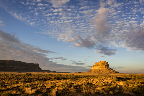 Fajada Butte in Chaco Canyon at the Chaco Culture National Historical Park in New Mexico