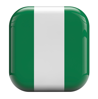 Nigeria flag isolated symbol icon.