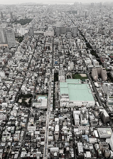 Tokyo from the air stock photo