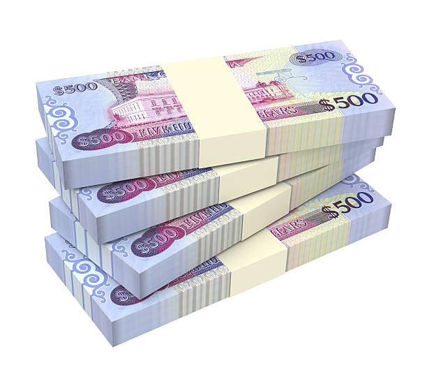 istock Guyanese dollars bills isolated on white background. 514618328