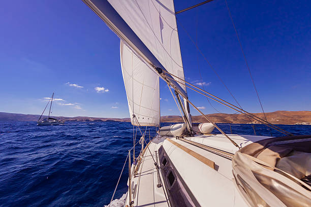istock Sailboat crop during the regatta 514618456