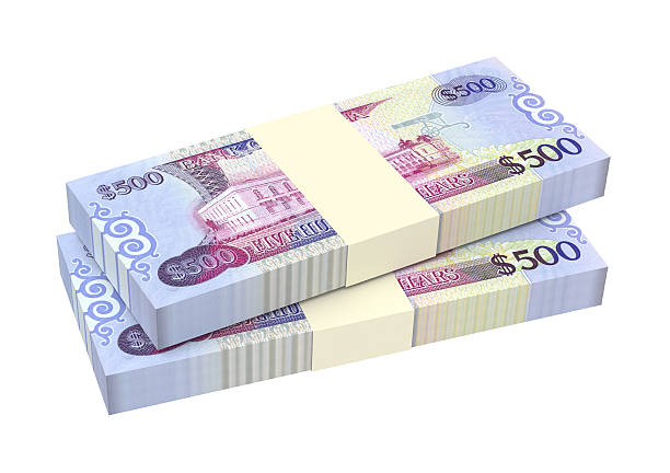 istock Guyanese dollars bills isolated on white background. 514618664