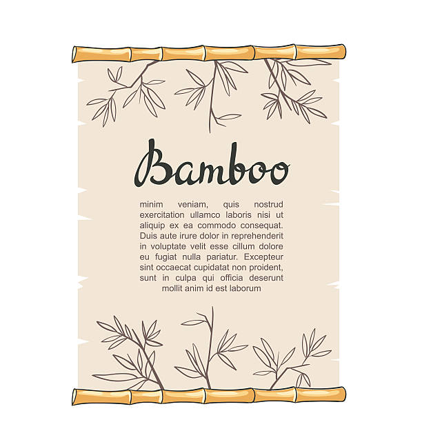 대나무 구르다. 벡터 삽화. - tropical climate banner placard bamboo stock illustrations