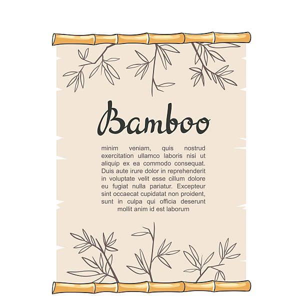 bambus rolla. ilustracja wektorowa. - bamboo bamboo shoot green isolated stock illustrations