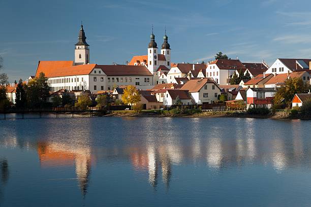 istock Evening view of Telc or Teltsch town mirroring in lake 514620266