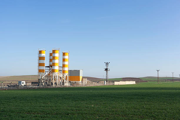 istock Concrete mixing tower. Concept of on-site construction facility 514620906
