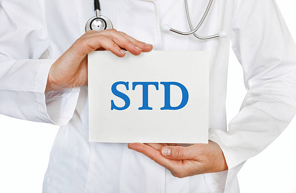 istock Doctor holding a card with STD, medical concept 514621262