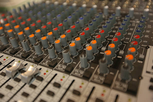 istock TV broadcasting, working with video and audio mixer 514622776