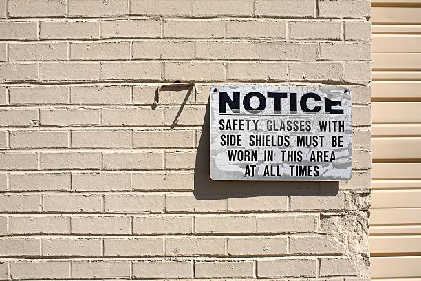 istock Notice Safety Glasses Warning Sign 514625024