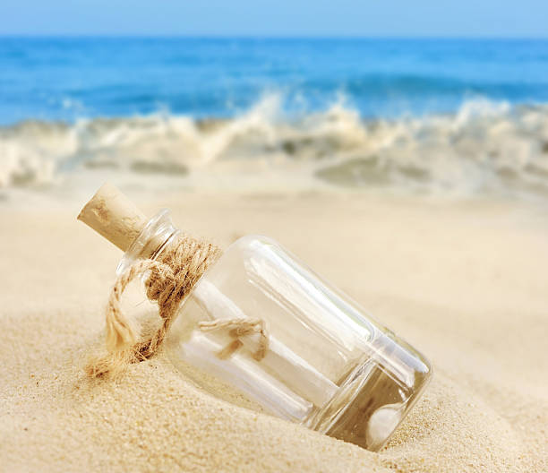 istock Letter in a bottle on the beach 514627138