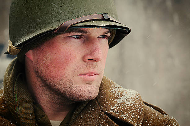 WWII Winter Soldier stock photo