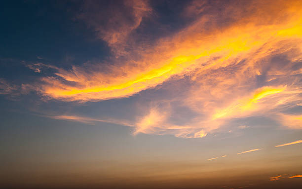 istock twilight sky with colorful sunset and clouds at beach 514630806