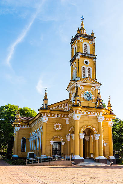 istock beautiful yellow church 514631179