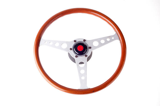 Retro Race Car Steering Wheel Retro Race Car Steering Wheel wooden vintage steering wheel stock pictures, royalty-free photos & images