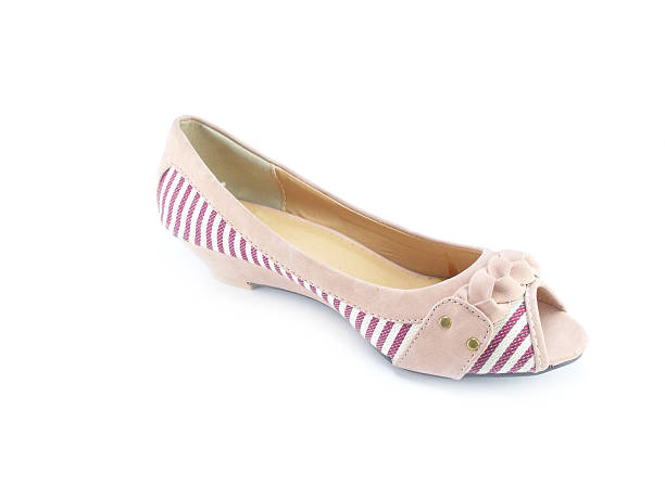 istock pink textile ballet shoes with decoration on white background 514635601