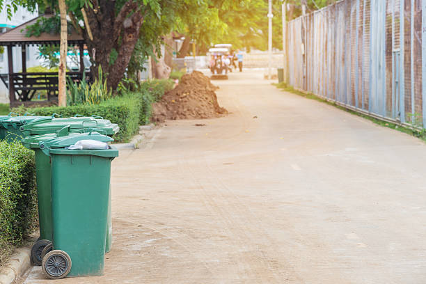 istock trash cans in park beside the walk way 514641450