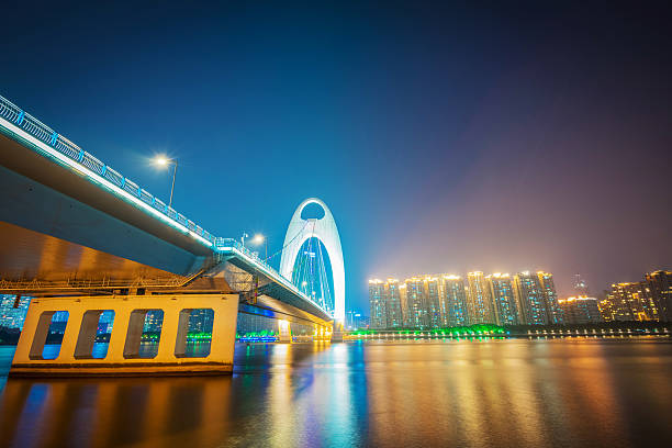 istock night skyline and modern cityscape in guangzhou at riverside 514643368