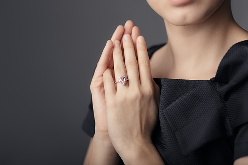 Image of a beautiful sparkling fashion accessory ring 