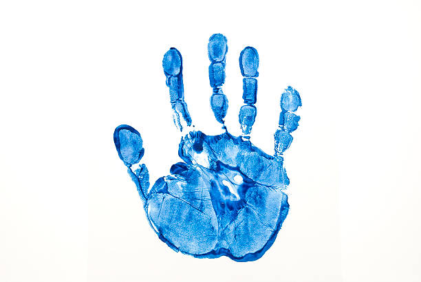 istock Blue print of hand 514644172