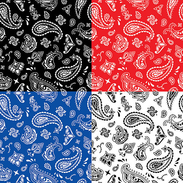 chustka gładki wzór - paisley textile floral pattern pattern stock illustrations