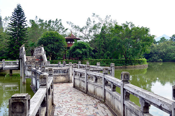 Pavilion and bridge, Guilin landscapes stock photo