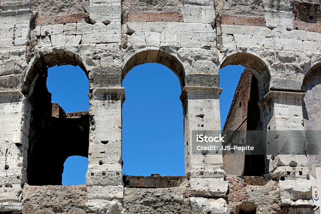 Colosseum, Flavian Amphitheatre, Roma, Italy The Colosseum or Coliseum or also the Flavian Amphitheatre is located in the centre of the city of Rome, Italy. Built of concrete and stone, it was the largest amphitheatre of the Roman Empire, and is considered one of the greatest works of Roman architecture and engineering. It is the largest amphitheatre in the world. Amphitheater Stock Photo