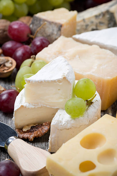 istock assortment of cheeses and grapes, close-up 514657785