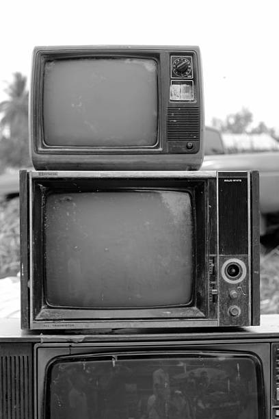 istock Old vintage televisions for sale. 514672233