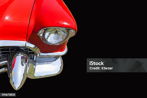 Classic Car Isolated On Black Stock Photo - Download Image Now - Black Background, Elegance, Car