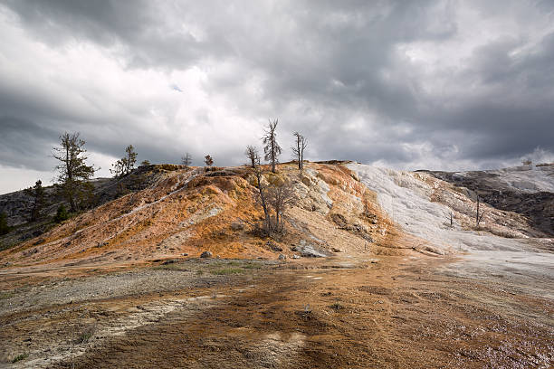 istock mineral deposits at Yellowstone 514674295