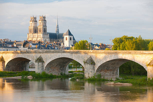 Orleans at a cloudy day Cityscape of Orleans at a cloudy day orleans france photos stock pictures, royalty-free photos & images