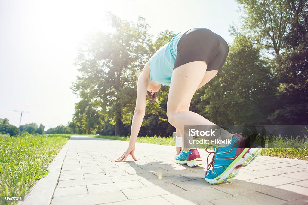 Sprinter In Starting Position Sprinter Start Position Stock Photo - Download Image Now - Active ...