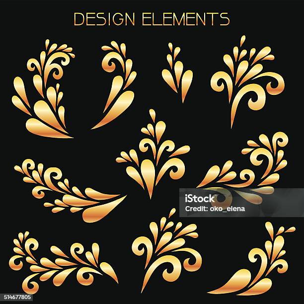 Basic Gold Design Gold Design Elements Stock Illustration - Download Image Now - Abstract ...