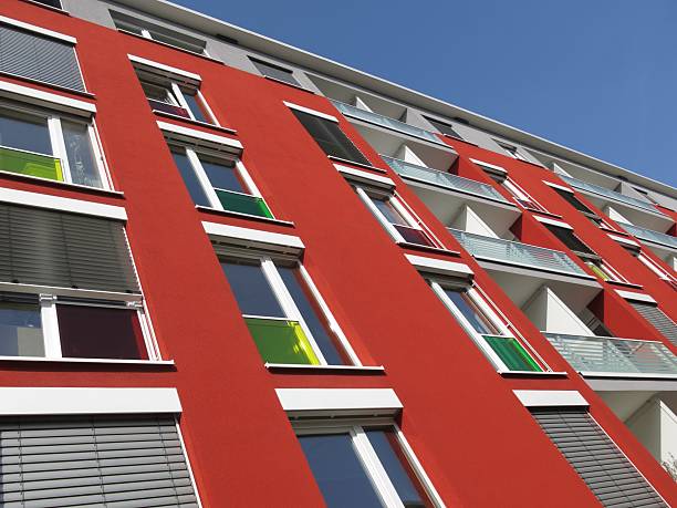 Apartment block stock photo