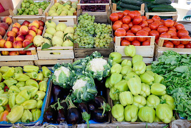 istock Tray vegetables at the market 514685945