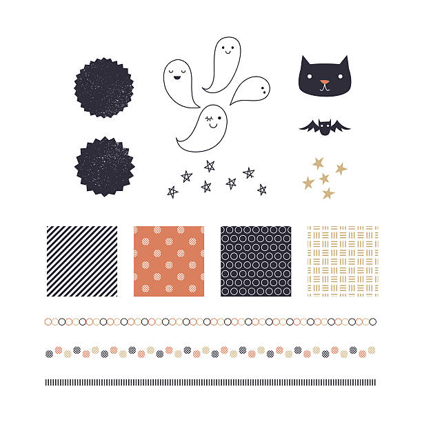 Hand Drawn Halloween Vector Graphics & Seamless Patterns vector art illustration