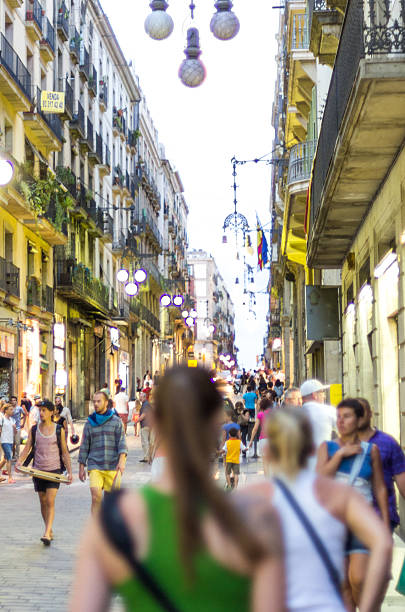 istock people unrecognizable in barcelona carrer ferran gotic 514688193