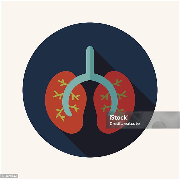 Vetores de Pulmões Ícone Plana Com Sombra Longa e mais imagens de Anatomia - Anatomia, Bem-estar, Biologia