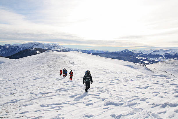 istock The Group of Hikers going on the Mountain top 514711930